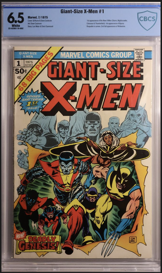 Giant-Size X-Men #1 CBCS 6.5 graded collectible